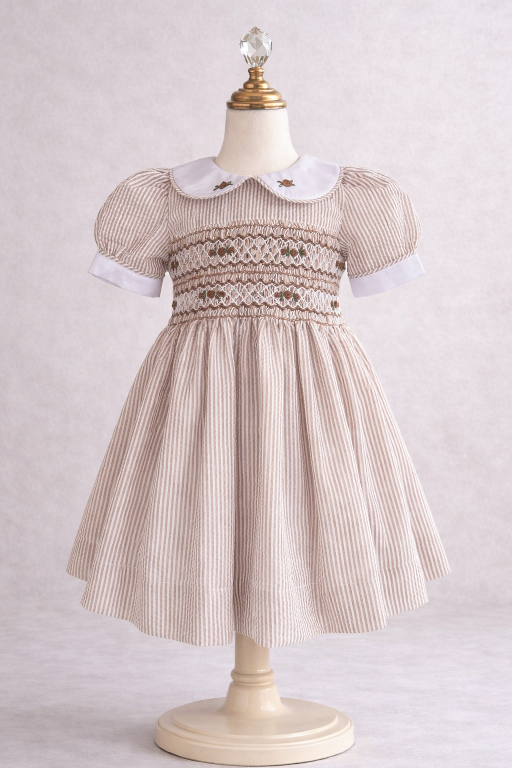 Hazelnut Garden Smocked Girls Dress
