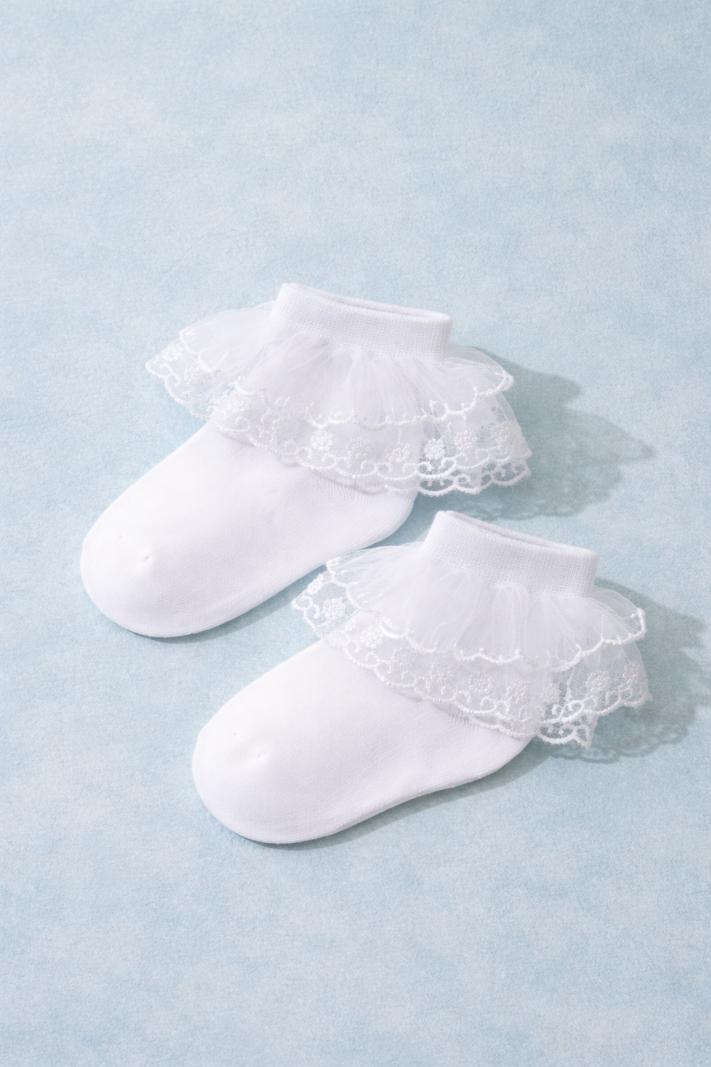  Tiny Feet Royal Bow Mesh Thigh-High Socks