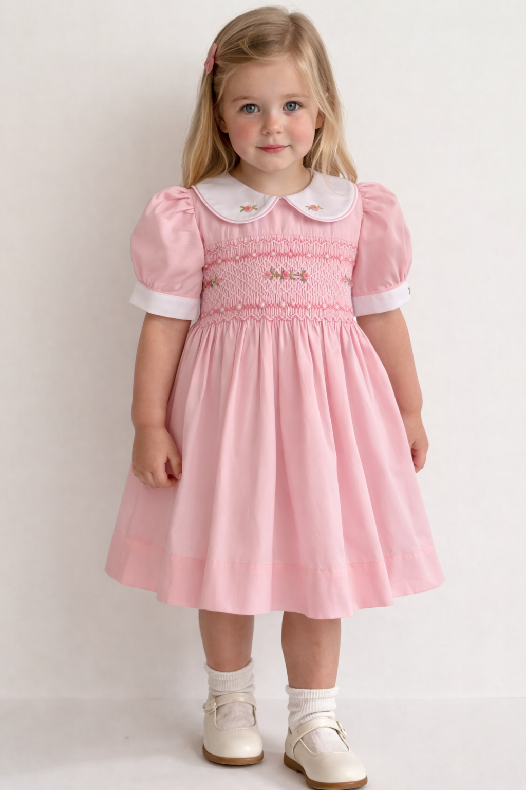 Rose Garden Smocked Girls Dress