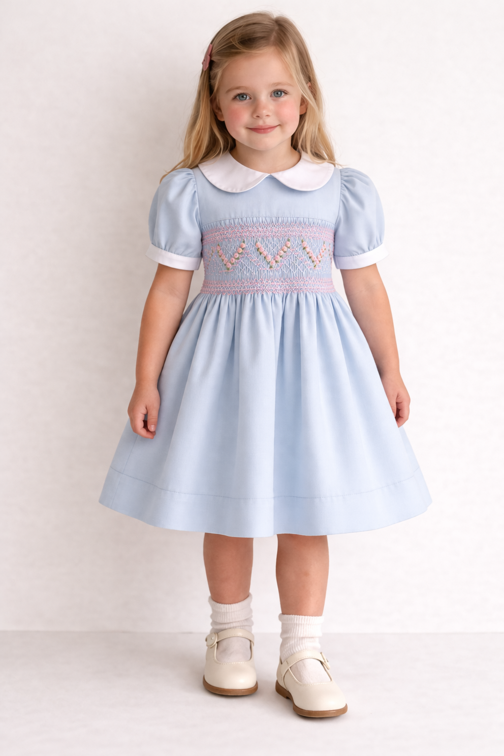 Bluebell Garden Smocked Girls Dress