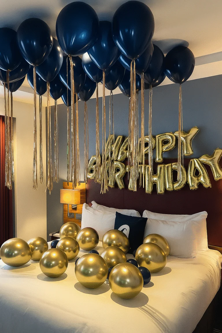 Happy Birth Day Balloons Setup